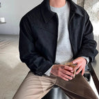 MANTEAU COL SOPHISTIQUÉ ZIPPÉ POUR HOMME