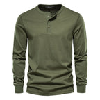 CHEMISE HENLEY HOMME À MANCHES LONGUES