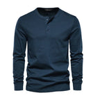CHEMISE HENLEY HOMME À MANCHES LONGUES
