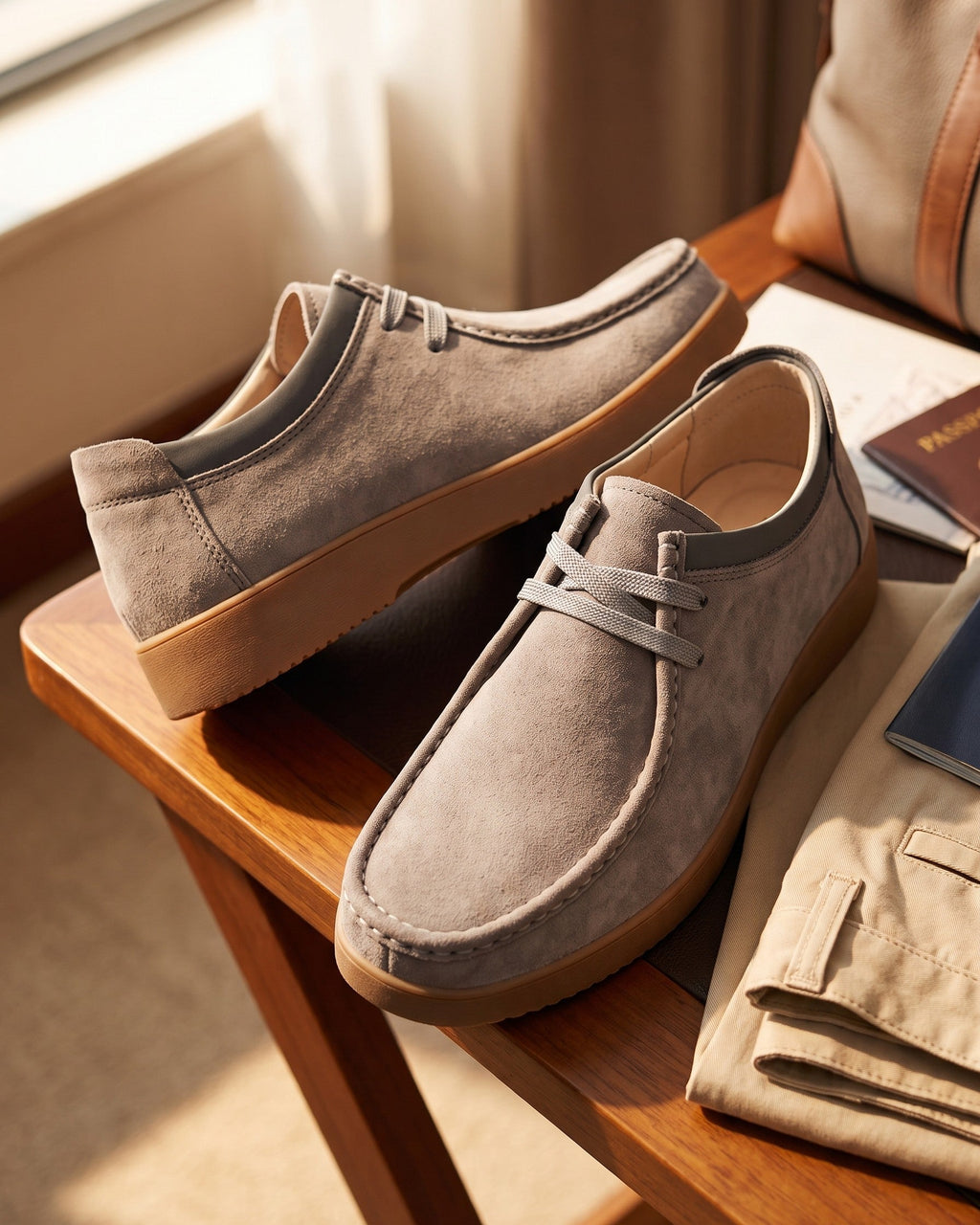 Mocassins En Cuir Avec Coutures Apparentes Pour Hommes