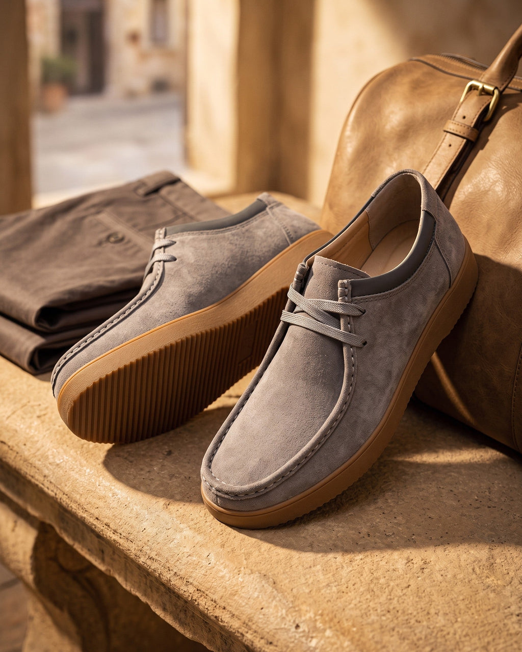Mocassins En Cuir Avec Coutures Apparentes Pour Hommes