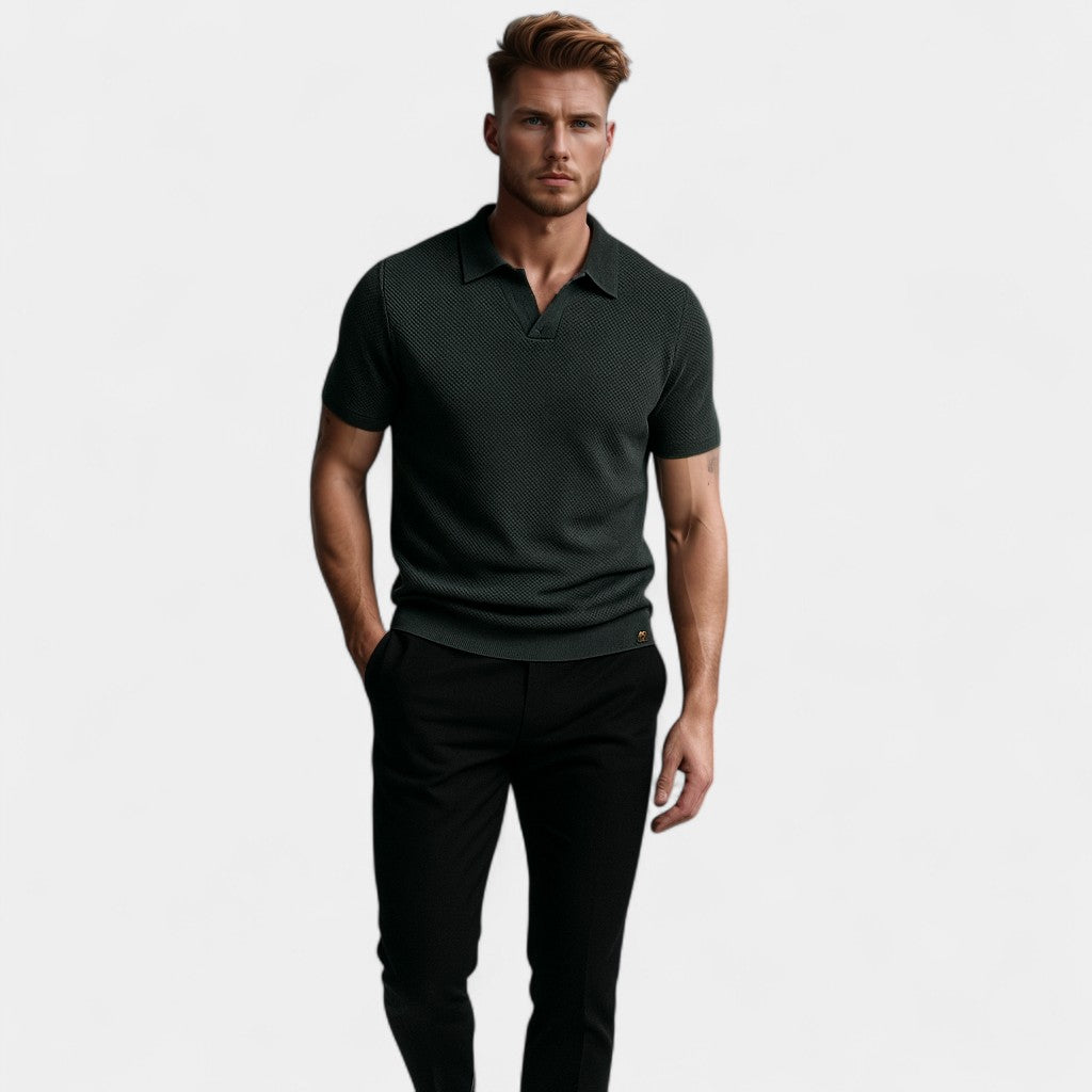 POLO HOMME COL OUVERT SANS BOUTONS