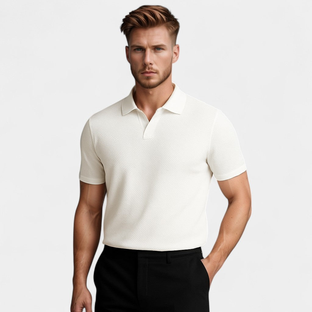 POLO HOMME COL OUVERT SANS BOUTONS