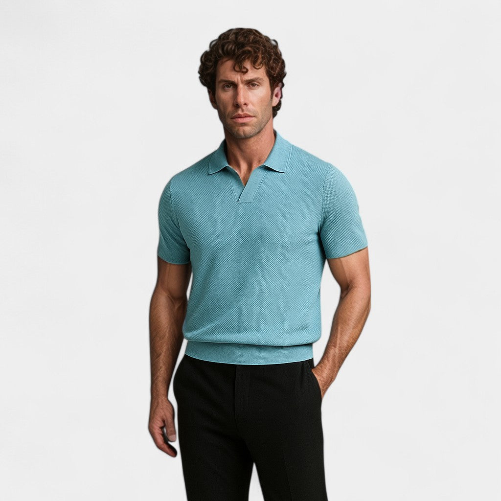 POLO HOMME COL OUVERT SANS BOUTONS