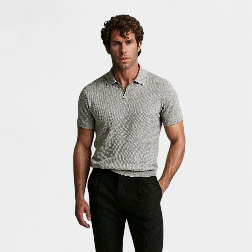 POLO HOMME COL OUVERT SANS BOUTONS