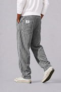 Pantalon En Velours Côtelé Avec Taille Élastique Pour Hommes