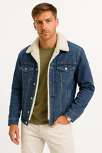VESTE EN JEAN DOUBLÉE POUR HOMME