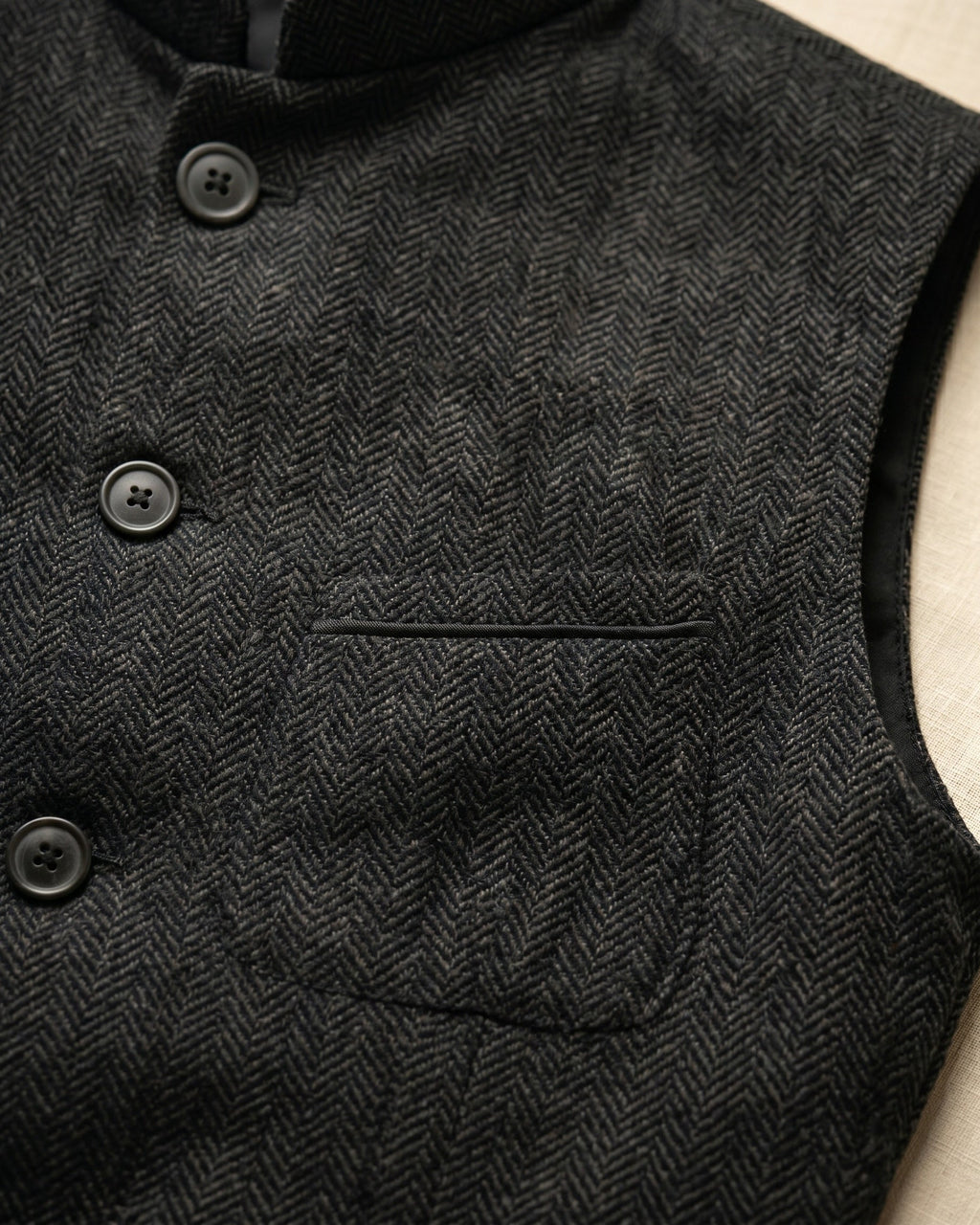 Gilet À Col Mao Avec Fermeture Boutonnée Pour Hommes
