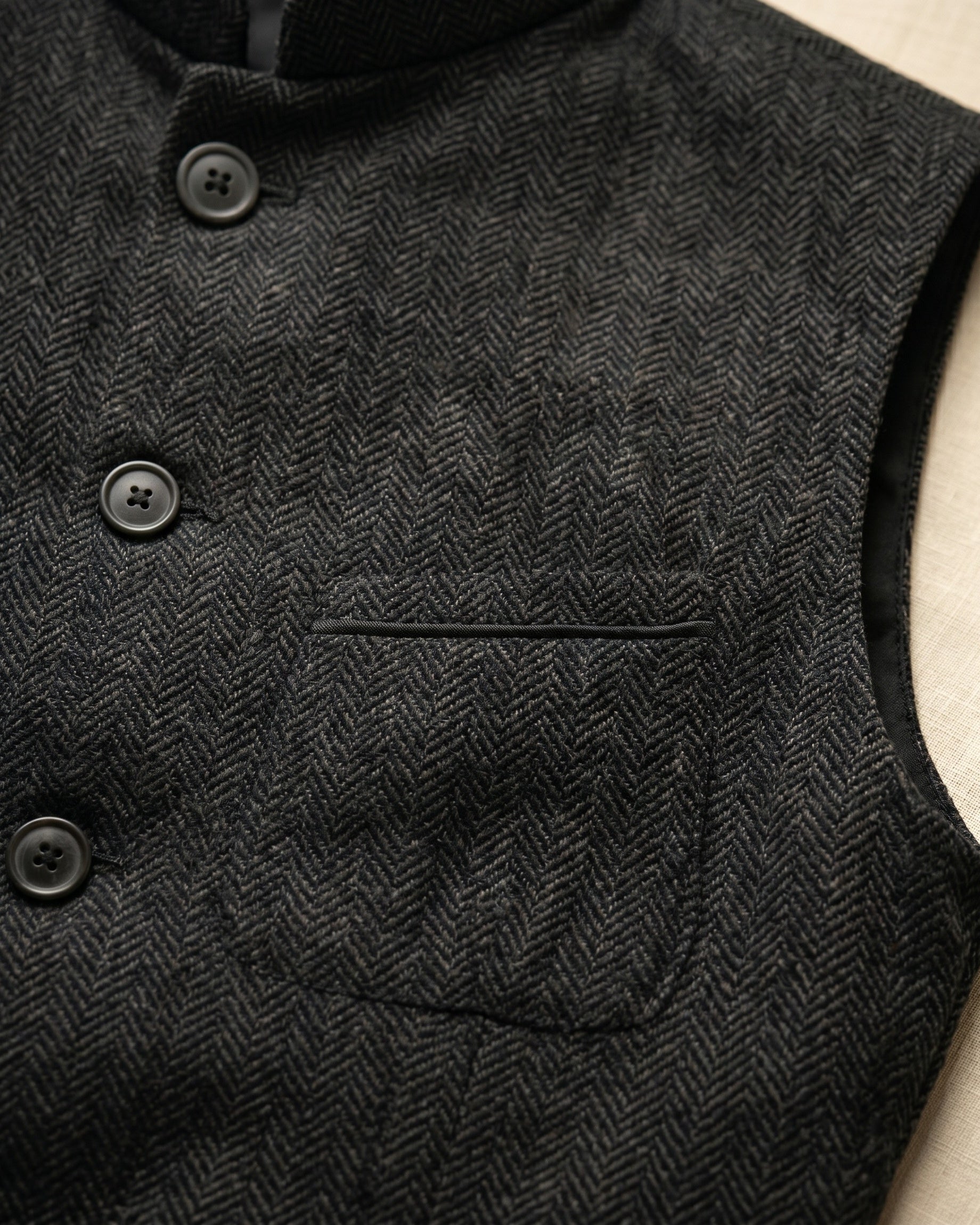 Gilet À Col Mao Avec Fermeture Boutonnée Pour Hommes