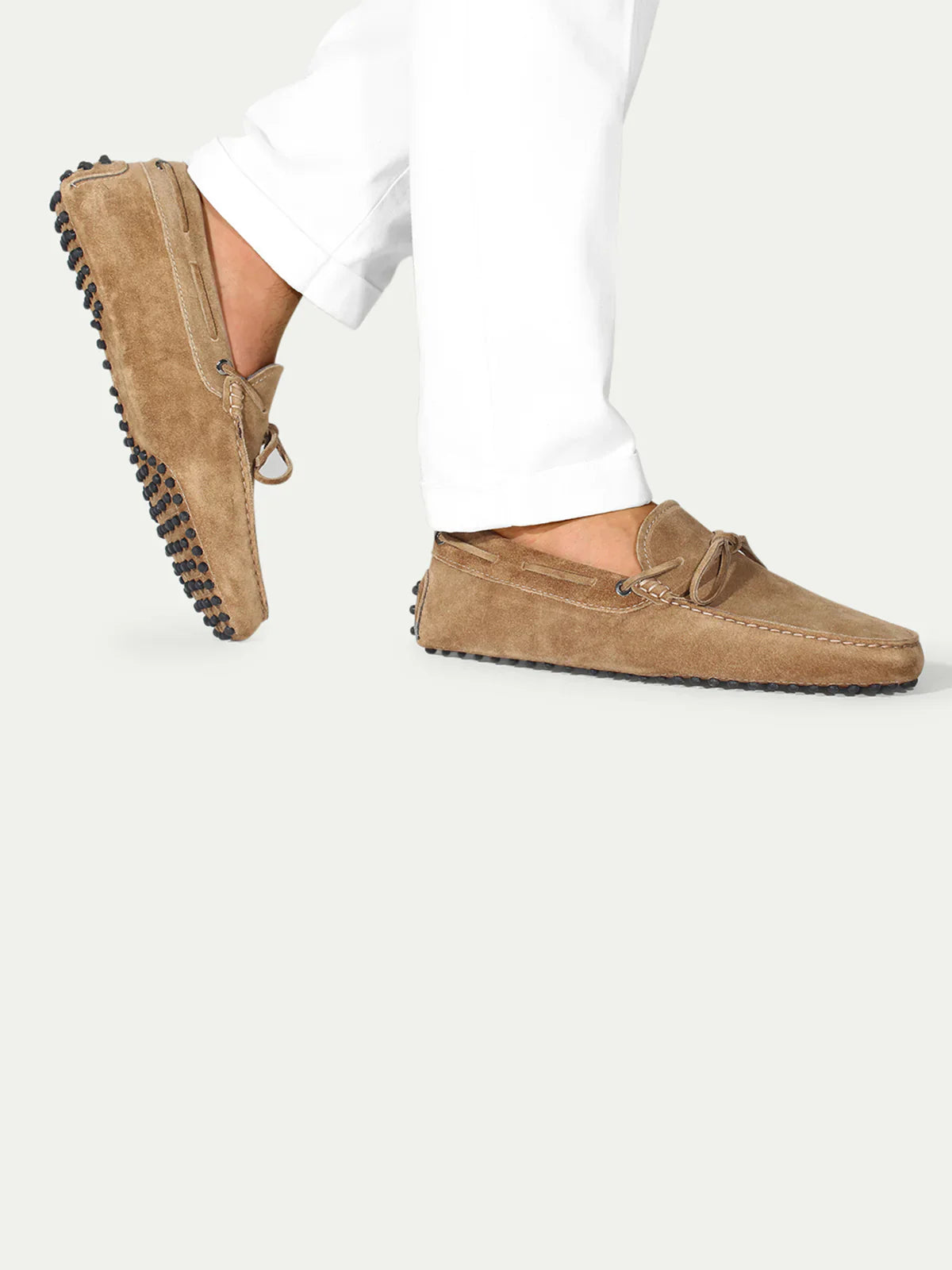 MOCASSINS CONDUITE DAIM BEIGE POUR HOMME