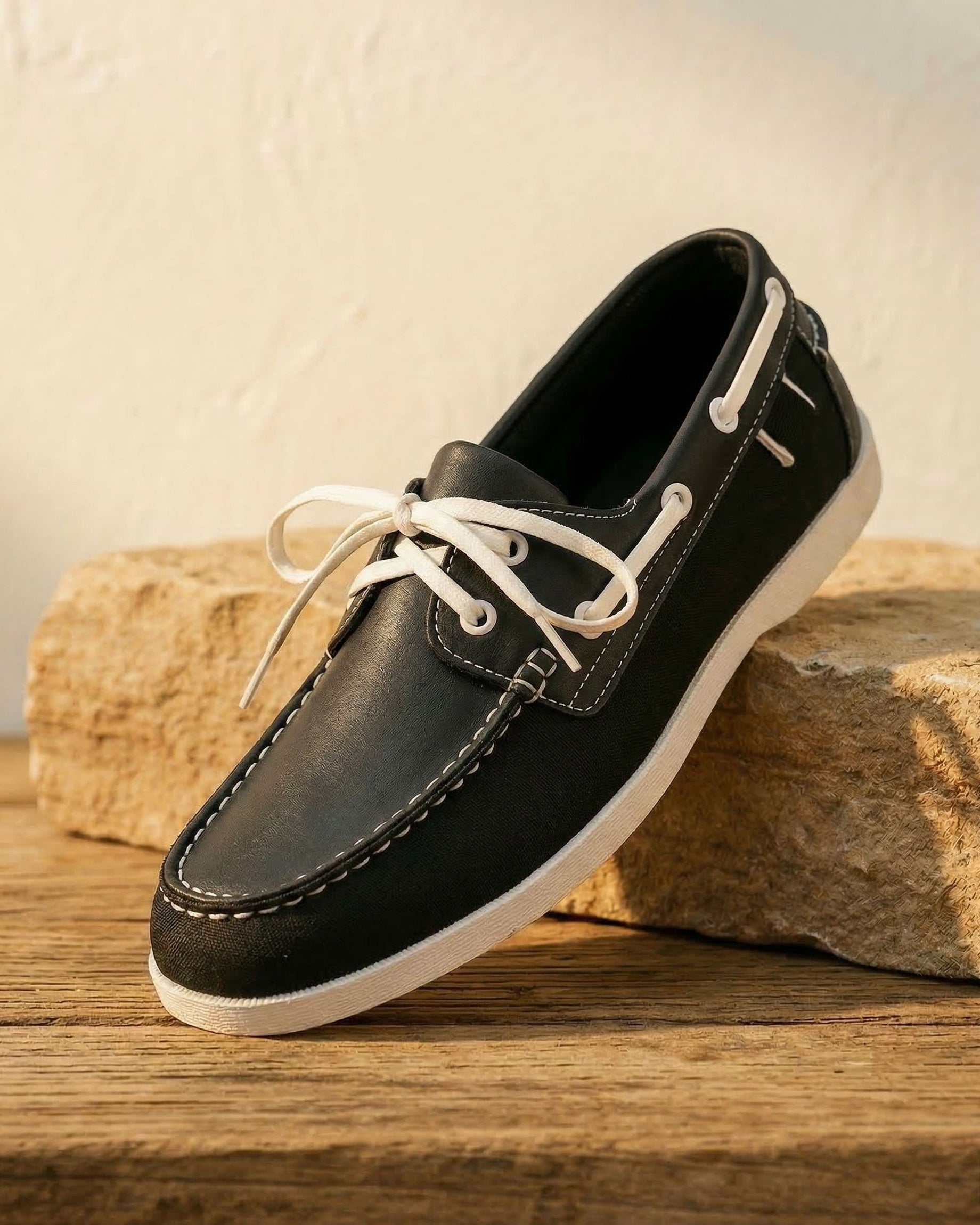 Chaussures Bateau Avec Laçage Latéral Pour Hommes