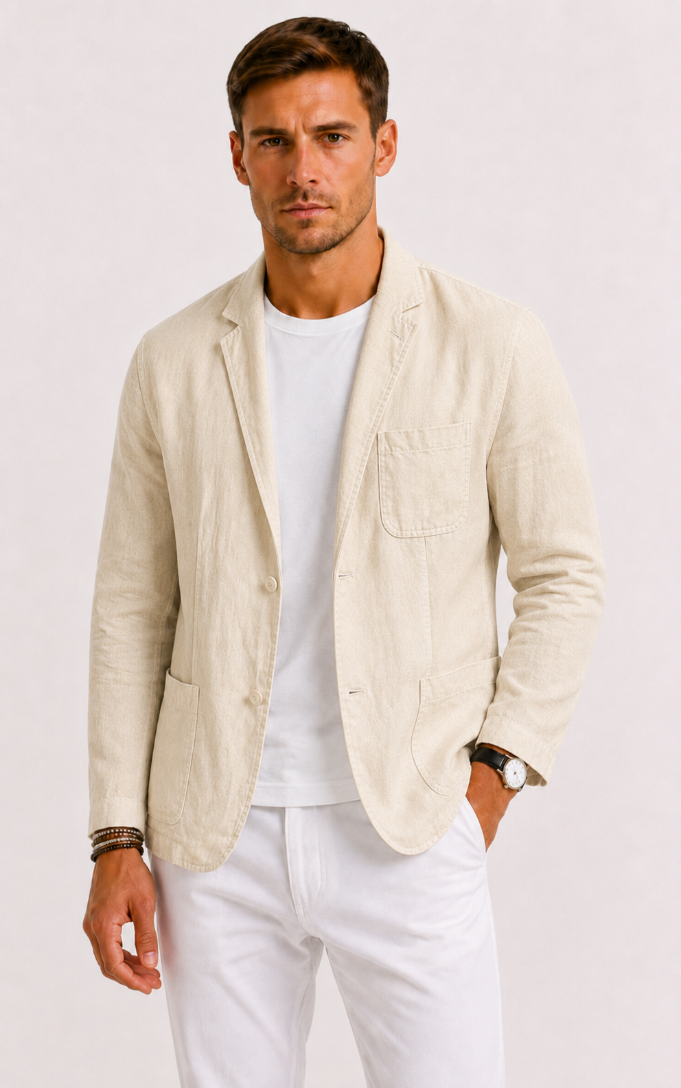 Blazer lin hommes - Beige