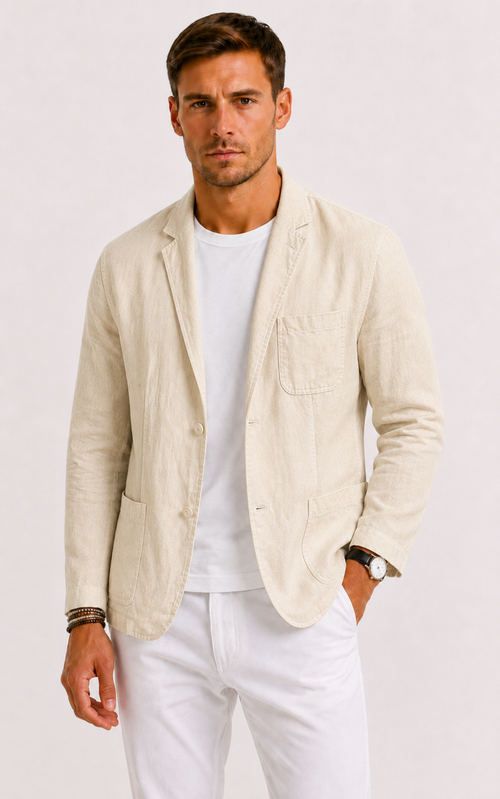 Blazer lin hommes - Beige