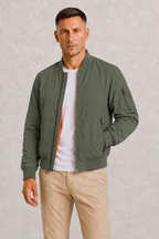 Blouson bomber oversize pour hommes - Vert