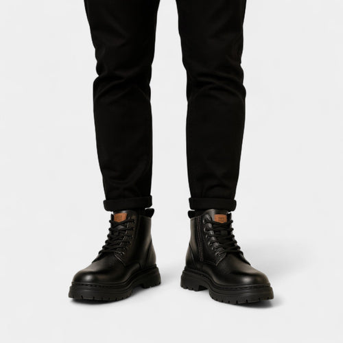 Bottes homme mi-hautes cuir pu - image 1