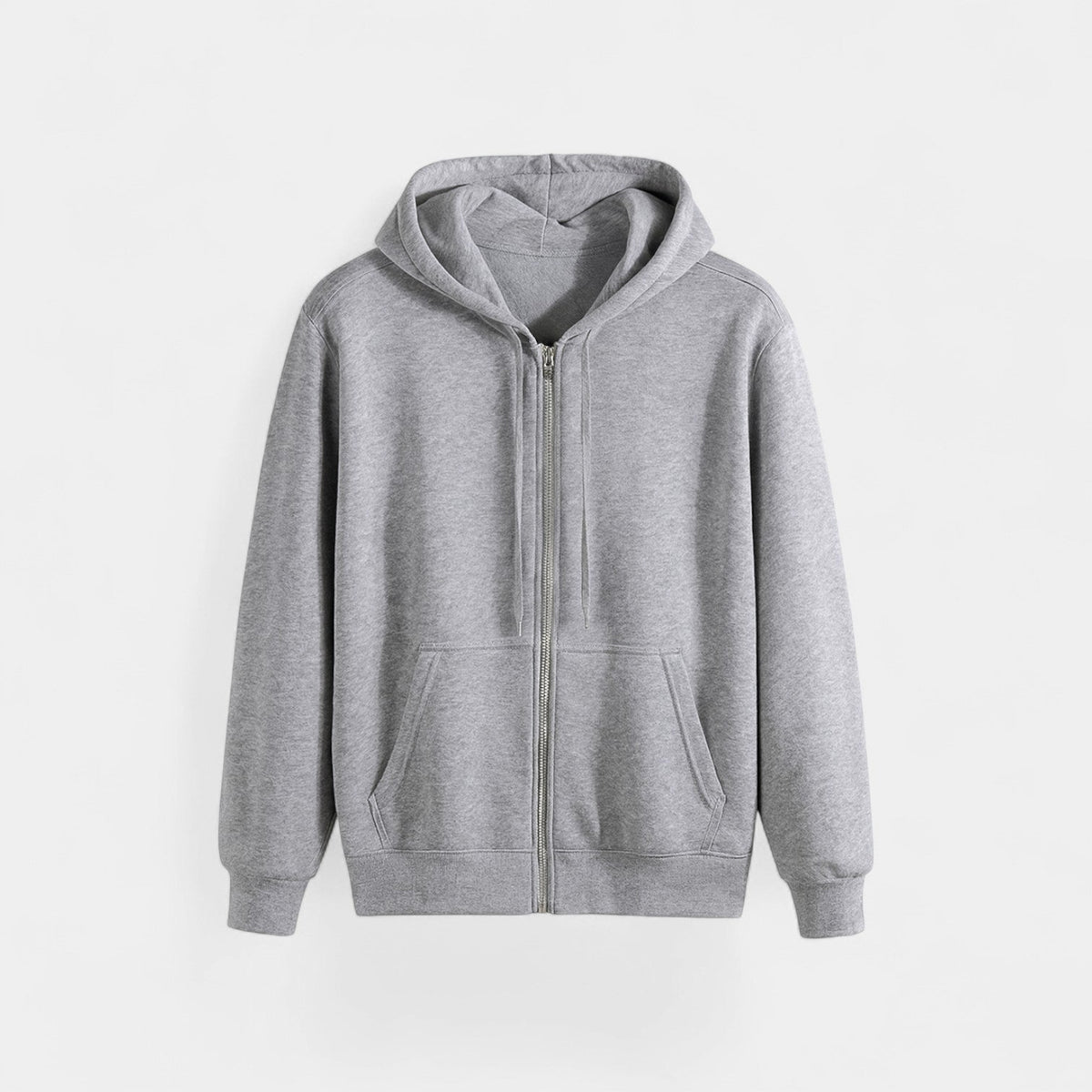Cardigan homme à capuche zippé - Gris clair