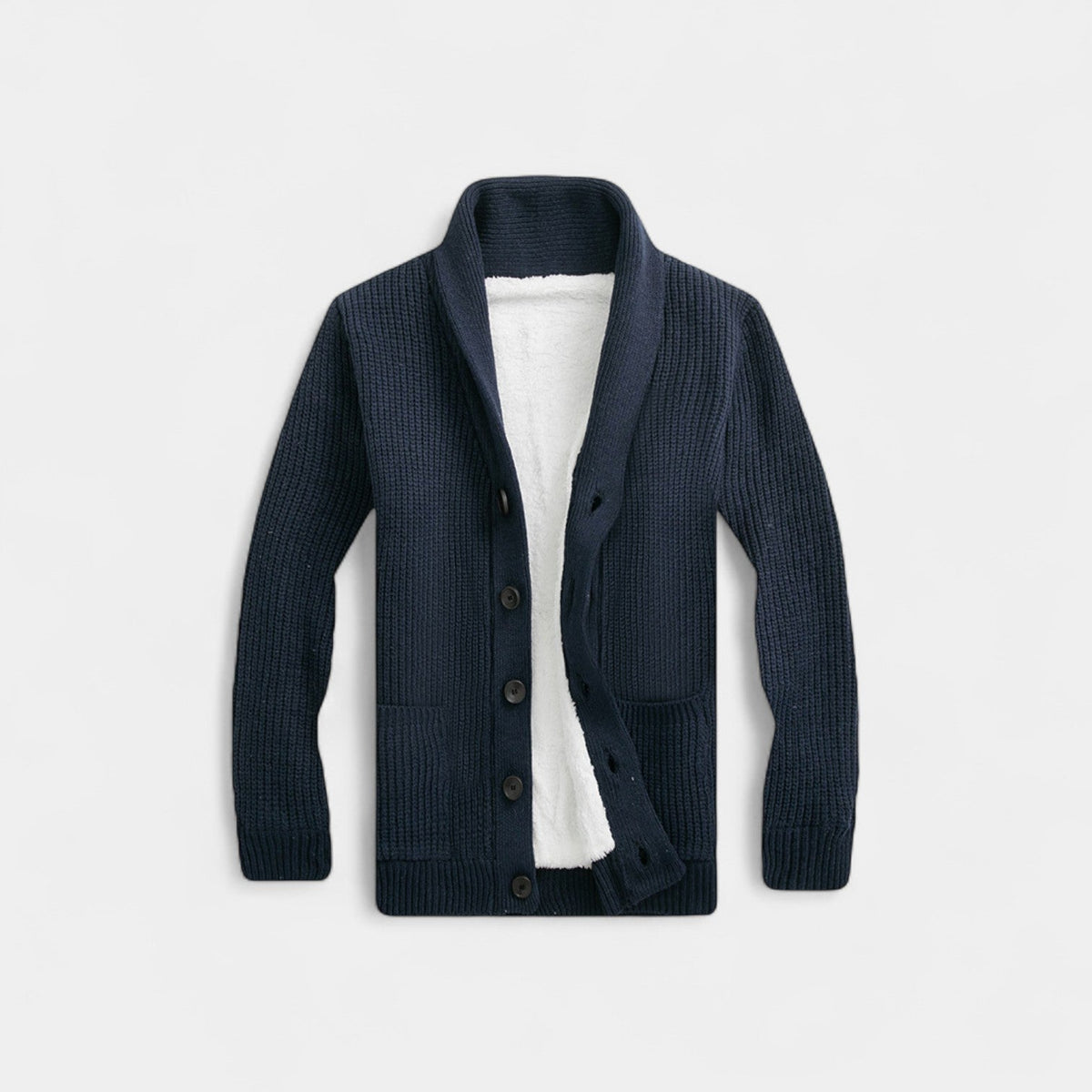 Cardigan homme maille col v boutonné - Bleu