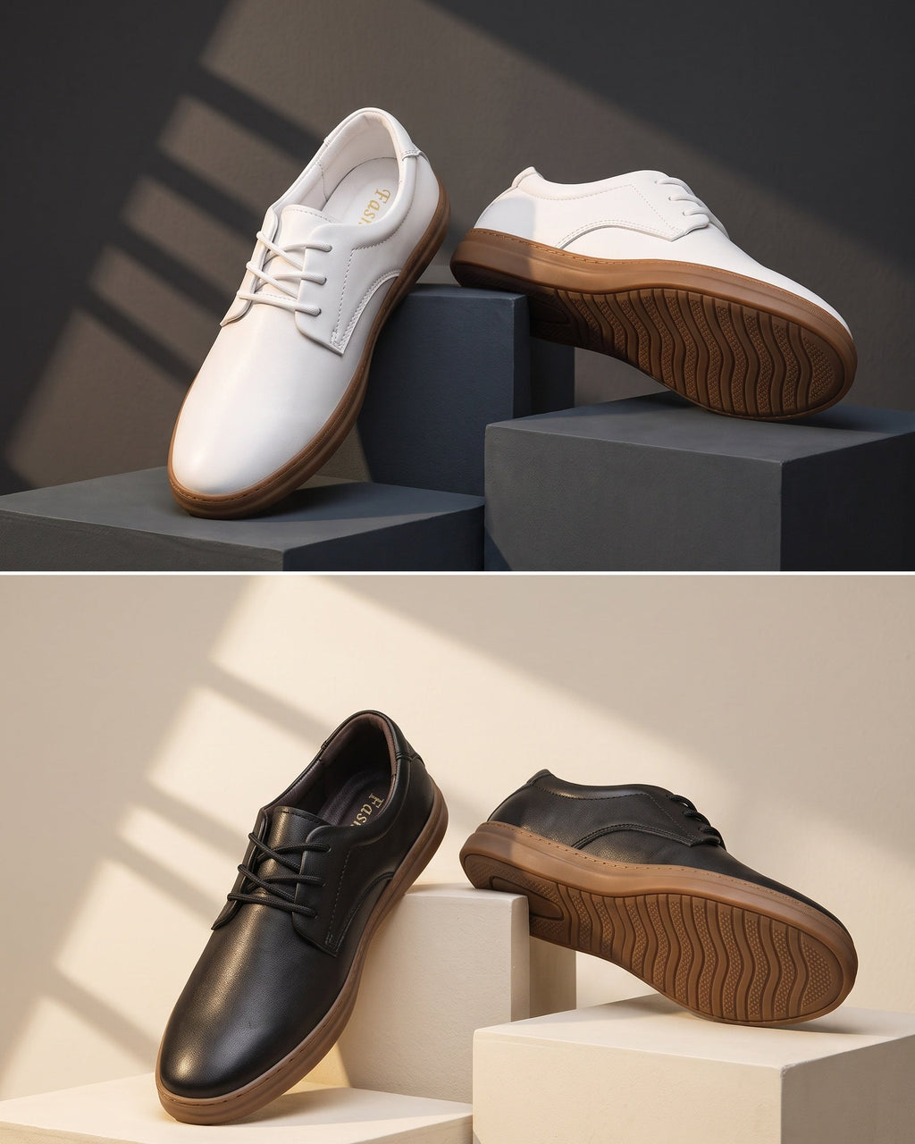 Chaussures à lacets avec semelle contrastée pour hommes - image 6