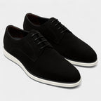 Chaussures homme en matière synthétique à lacets style business - Noir