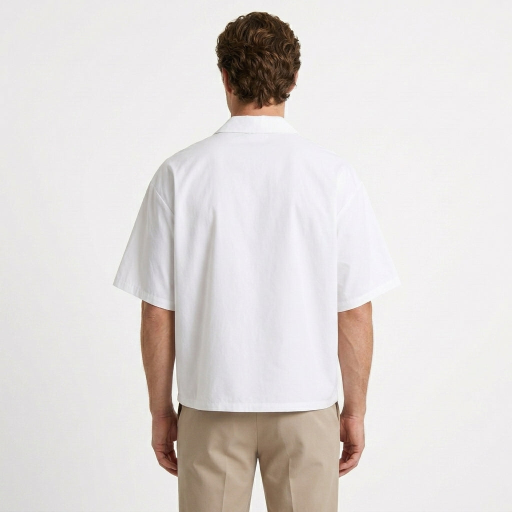 Chemise blanche à empiècements colorés - image 2