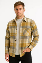 Chemise d’hiver à carreaux pour homme - Motif 2