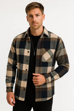 Chemise d’hiver à carreaux pour homme - Motif 4