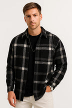 Chemise d’hiver à carreaux pour homme - Motif 6
