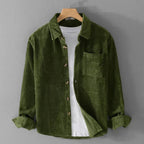Chemise en velours côtelé pour homme - Vert