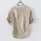 Chemise lin col montant pour homme - image 2