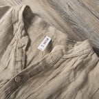 Chemise lin col montant pour homme - image 3