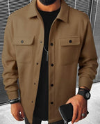 Chemise oversize jules pour homme - Marron