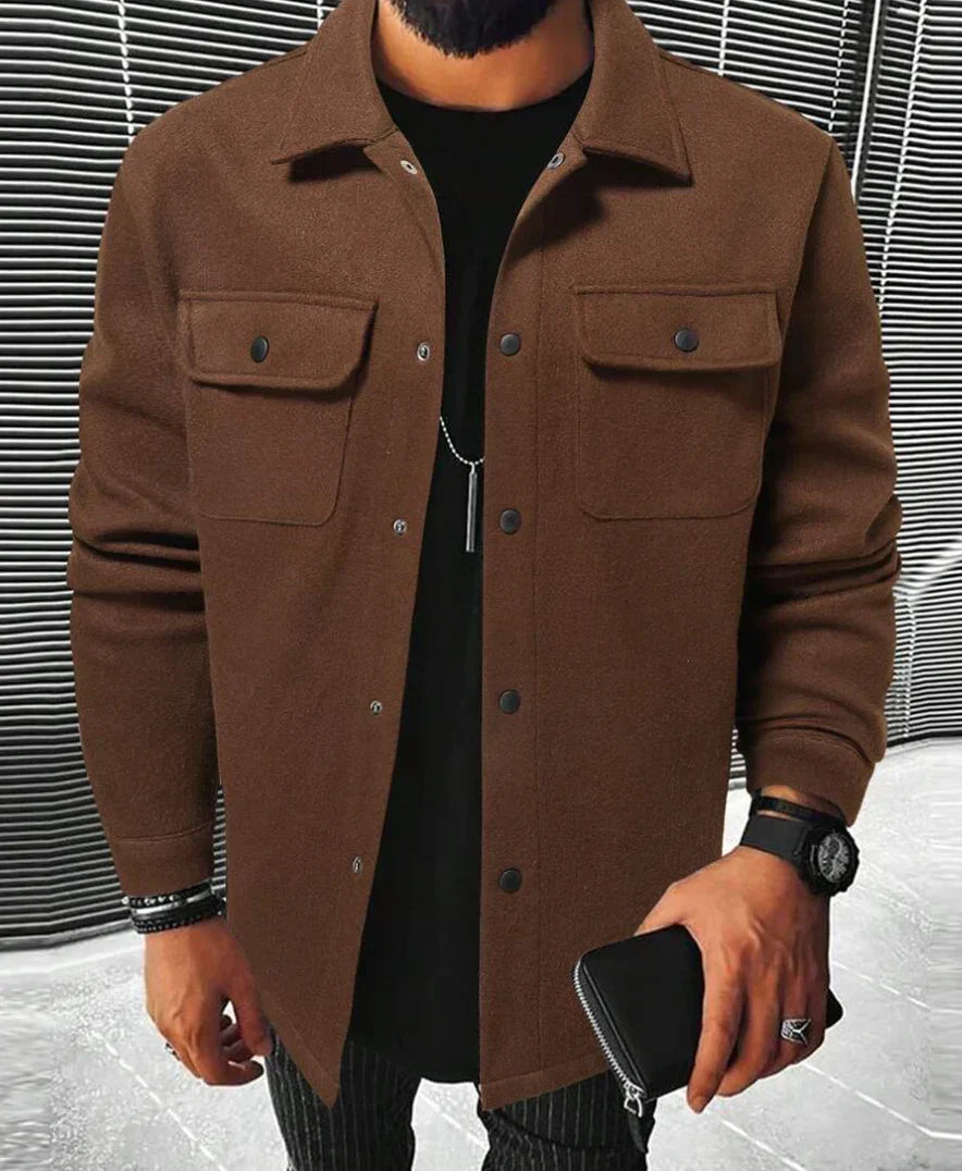 Chemise oversize jules pour homme - Marron foncé