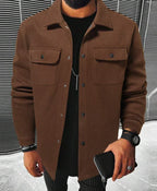 Chemise oversize jules pour homme - Marron foncé