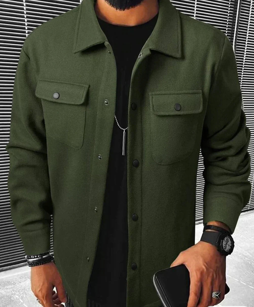 Chemise oversize jules pour homme - Olive Vert