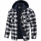 Veste Homme À Carreaux Avec Capuche