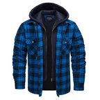 Veste Homme À Carreaux Avec Capuche