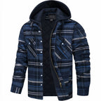 Veste Homme À Carreaux Avec Capuche