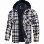 Veste Homme À Carreaux Avec Capuche
