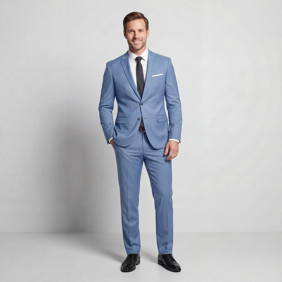 Costume homme deux pièces veste et pantalon - Bleu clair