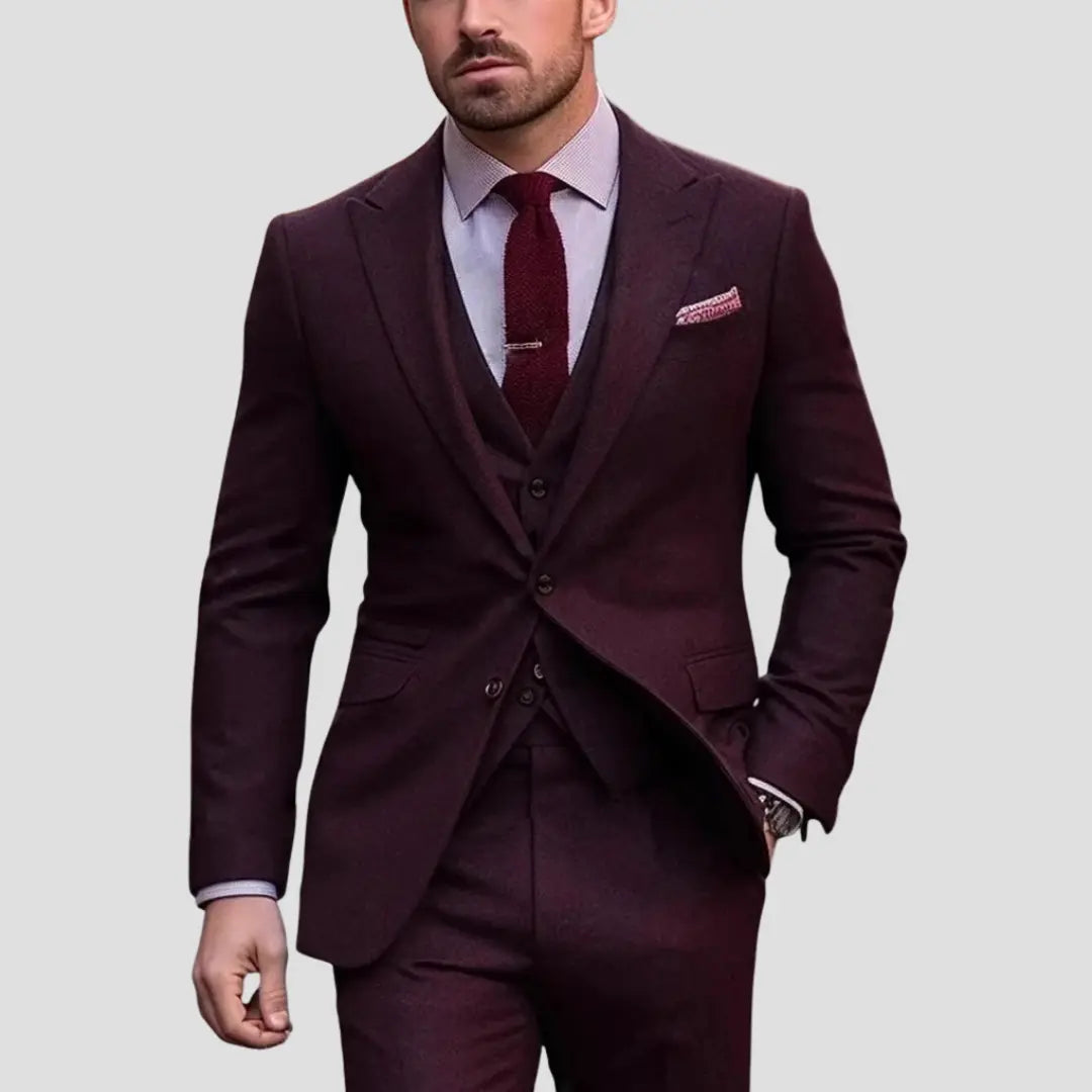 Costume trois pièces pour hommes - Bordeaux