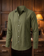 Chemise Brodée Avec Manches Longues Pour Hommes