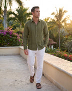 Chemise Brodée Avec Manches Longues Pour Hommes