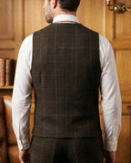 Gilet À Revers Avec Motif À Carreaux Pour Hommes
