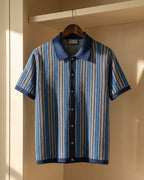 Polo Tricoté Avec Fermeture Boutonnée Pour Hommes
