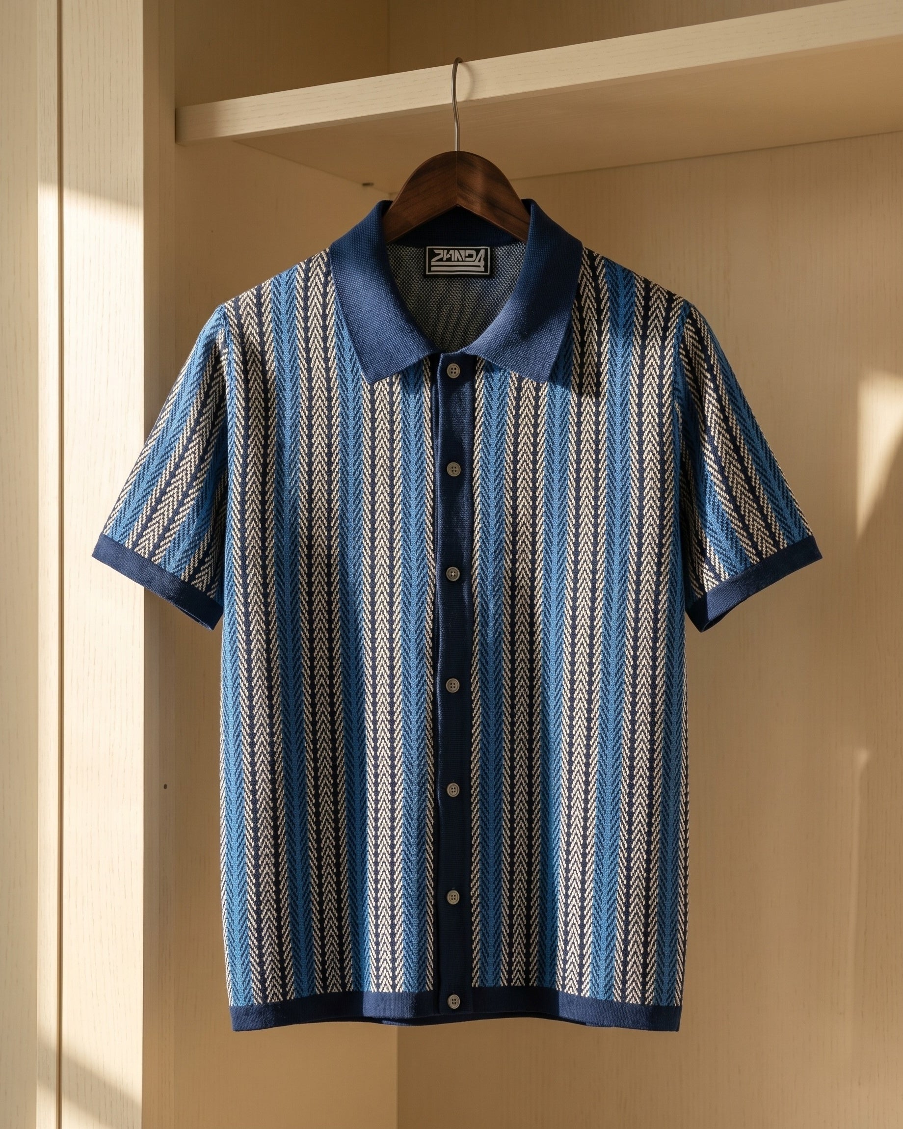 Polo Tricoté Avec Fermeture Boutonnée Pour Hommes