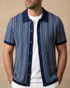 Polo Tricoté Avec Fermeture Boutonnée Pour Hommes