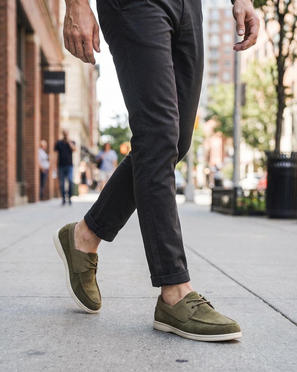 Chaussures À Lacets En Suédine Pour Hommes