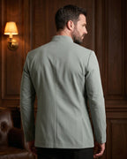 Gilet À Col Mao Avec Poches Passepoilées Pour Hommes