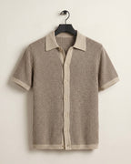 Polo Tricoté À Rayures Verticales Pour Hommes