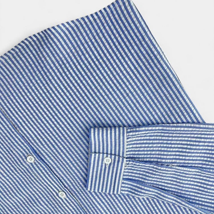 CHEMISE HOMME STYLE CARDIGAN À RAYURES